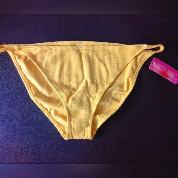 🆕 NWT Ninety Nine° Yellow Bikini Bottom - Picture 1 of 2